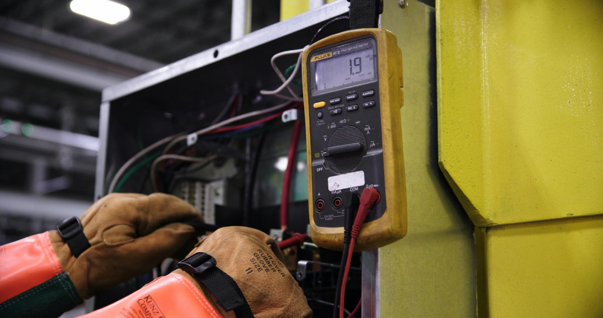 Professional electrical testing equipment being used for EICR and PAT testing services